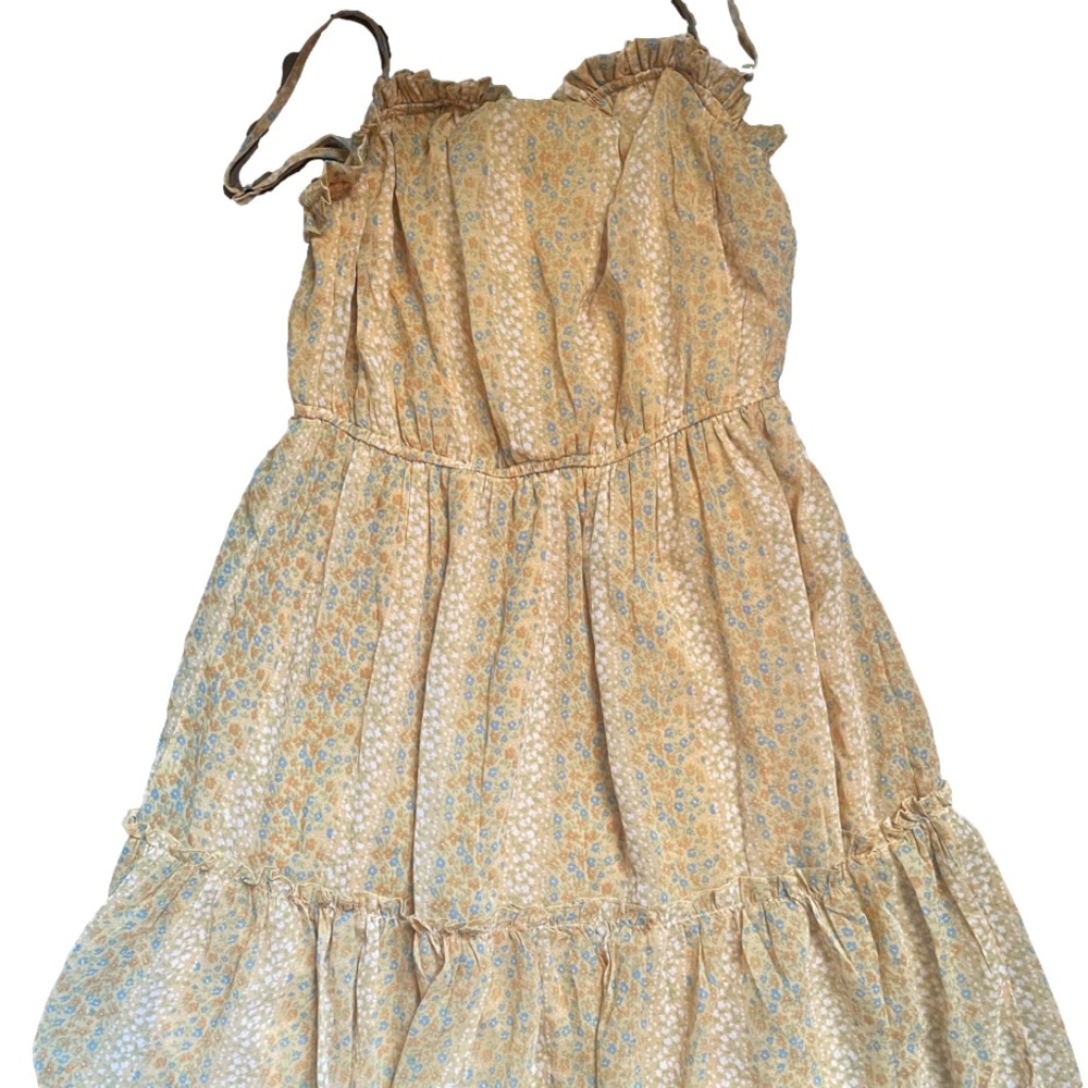 Japna yellow floral dress, size s